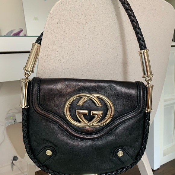 Gucci Black Leather Small Tassel Britt Hobo - Picture 3 of 10